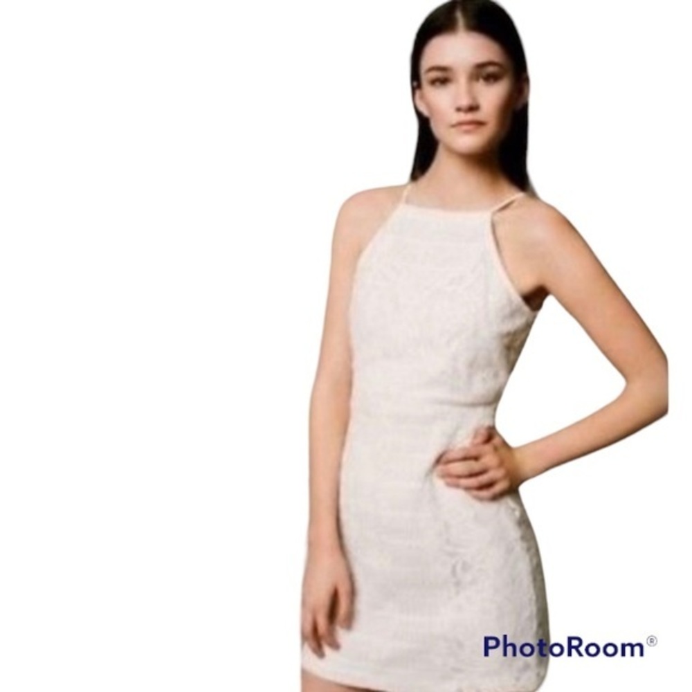 TOPSHOP White Lace Mini Dress 4